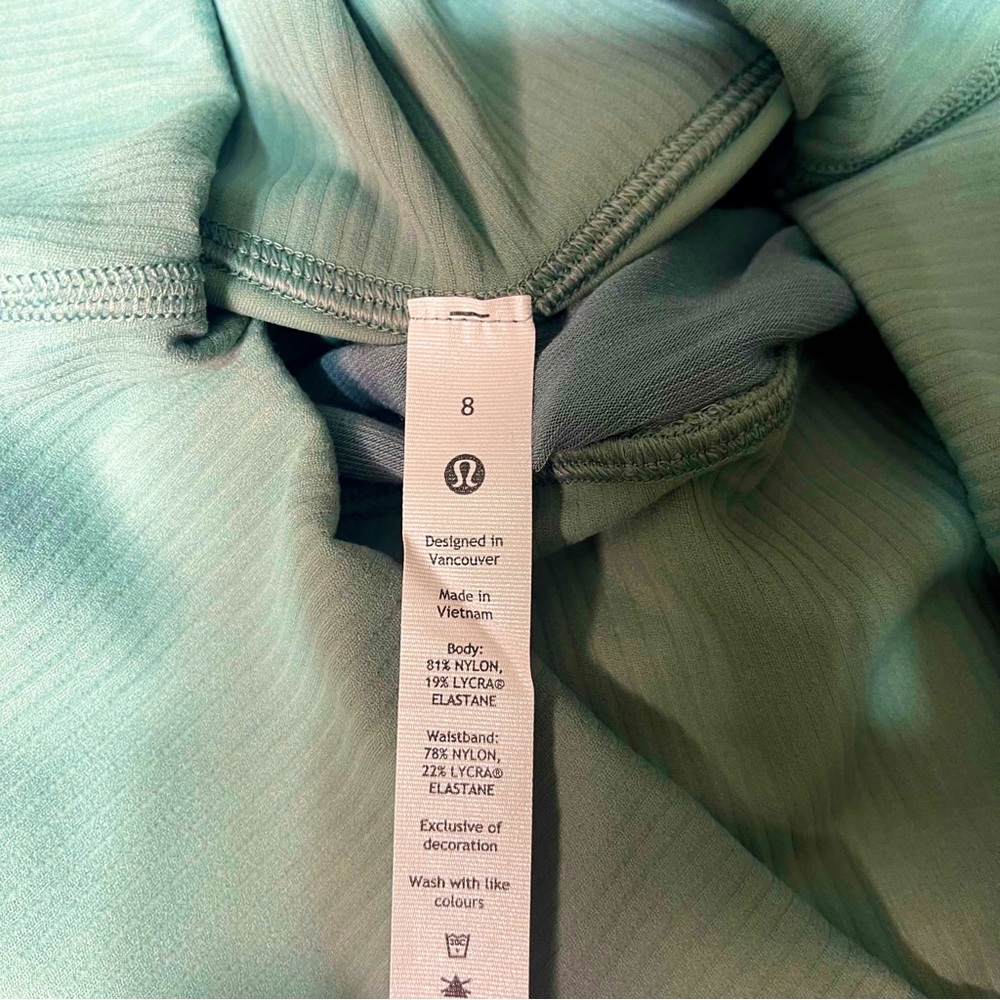 Lululemon Align Super High Rise Rib Waist Crop Pant Tidewater Teal 8 Nwt - Picture 10 of 12